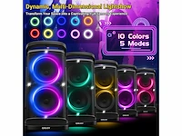 Tpbeat bluetooth luidspreker 160 w partybox met led lichtshow & 15 uur accuduur zwart - afbeelding 3 van  3