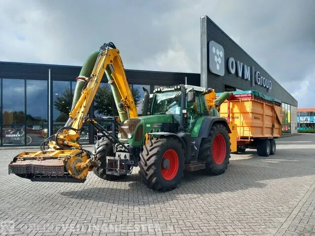 Tractor fendt, 716 vario tms 4wd met klepelmaaier herder en kipper veenhuis, bouwjaar 2010 - afbeelding 1 van  67