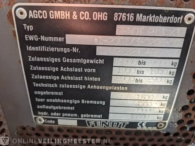 Tractor fendt, farmer 208f, bouwjaar 2004 - afbeelding 48 van  57