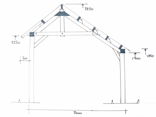 Traditionele douglas kapschuur 560x360x325 cm - afbeelding 9 van  18