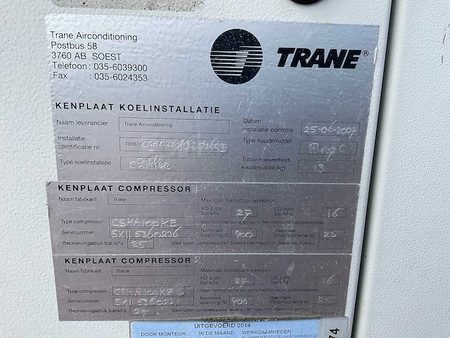 Trane ecgan200e72h2xdd 2 b a7 c1 koelinstallaties - afbeelding 6 van  6