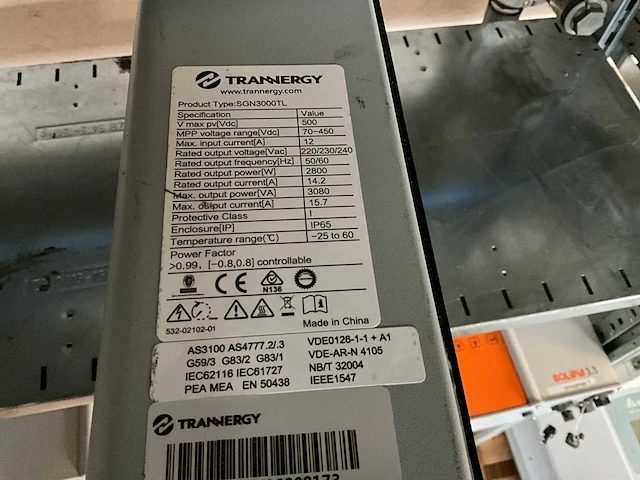 Trannergy sgn3000tl omvormer (4x) - afbeelding 3 van  4