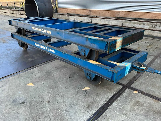 Transportwagen 400x120x50cm 30ton (2x) - afbeelding 1 van  7