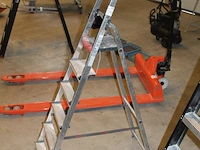 Trap alrex double decker met vijf treden en bordes. - afbeelding 2 van  3