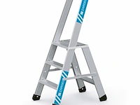 Trap met veiligheidsplatform 1 x 3 treden zarges, seventec s 40333 - afbeelding 1 van  2