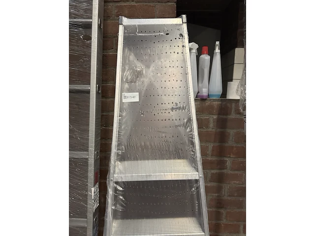 Trap met veiligheidsplatform 1 x 5 trede zarges, seventec s 40335 - afbeelding 4 van  6