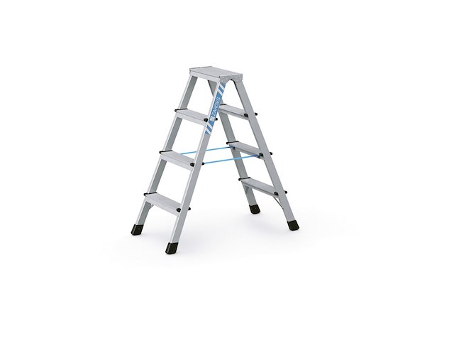 Trap met veiligheidsplatform 2x4 treden zarges, xlstep b 41264 - afbeelding 1 van  4