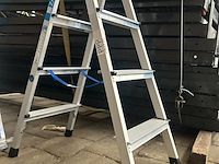 Trap met veiligheidsplatform 2x4 treden zarges, xlstep b 41264 - afbeelding 3 van  4