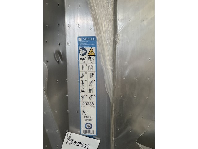 Trap met veiligheidsplatform 8 treden zarges, seventec s 40338 - afbeelding 2 van  3