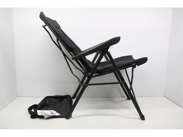 Travellife barletta camping vouwstoel cross black wateren uv-bestendig zwart - afbeelding 2 van  2