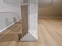 Travertine - vintage - eettafel - jaren 70 - afbeelding 7 van  9