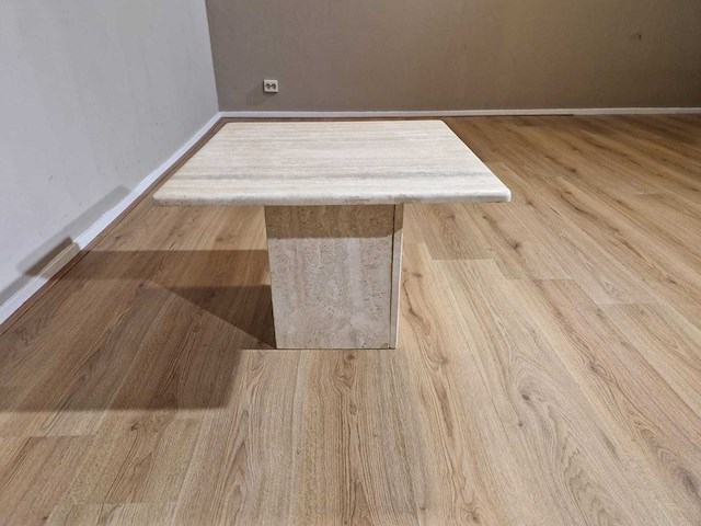 Travertine - vintage - salontafel - jaren 70 - afbeelding 5 van  6