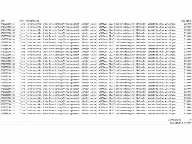 Travis - touch go - +100 talen - translator (30x) - afbeelding 3 van  11