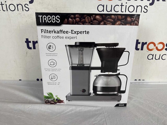 Trebs 24110 - filter koffie expert - 1,3l - aluminium - afbeelding 2 van  2
