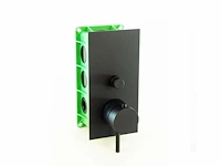 Treemme - x-change mono - coax inbouw thermostaat mengkraan met 2-weg omstelling mat zwart - afbeelding 2 van  4