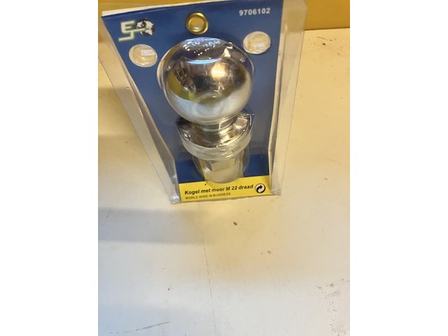 Trekhaakkogel met moer m 22 draad - afbeelding 1 van  5