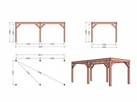 Trendhout milaan douglas terrasoverkapping 6x3 - afbeelding 2 van  2