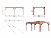 Trendhout milaan douglas terrasoverkapping 7x3,7 - afbeelding 2 van  2