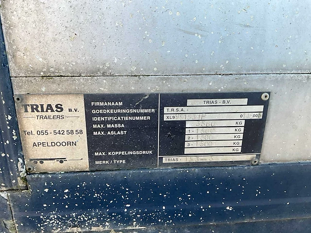 Trias 153-3 veeaanhangwagen - afbeelding 7 van  9