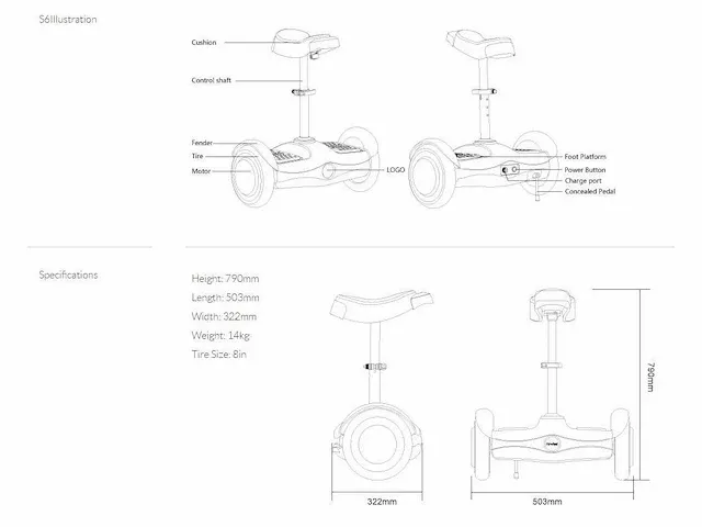 Trident airwheel s6 - afbeelding 2 van  10