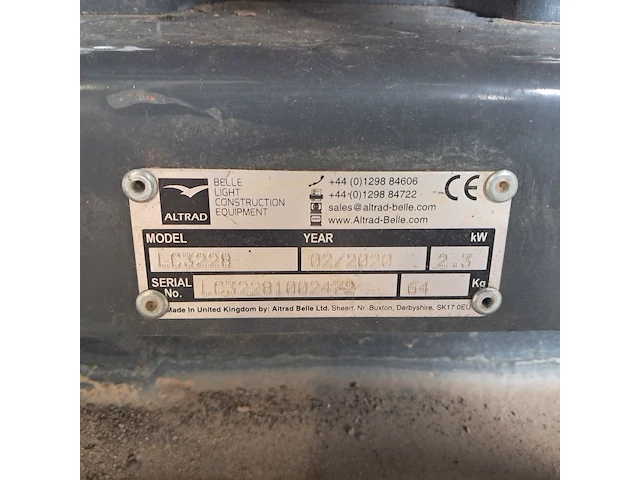 Trilplaat - 11kn - benzine, altrad belle, pclx 320, 2020 - afbeelding 8 van  8