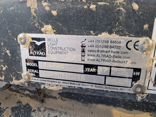Trilplaat - 11kn - benzine altrad belle, pclx 320, bouwjaar 2017 - afbeelding 8 van  8