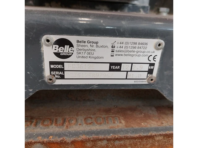 Trilplaat - 16kn - benzine altrad belle, pcx 12/36, bouwjaar 2011 - afbeelding 2 van  10