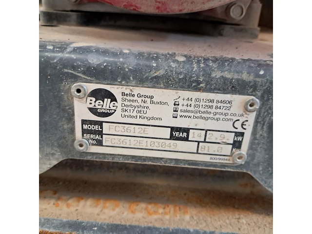 Trilplaat - 16kn - benzine altrad belle, pcx 12/36, bouwjaar 2014 - afbeelding 5 van  5