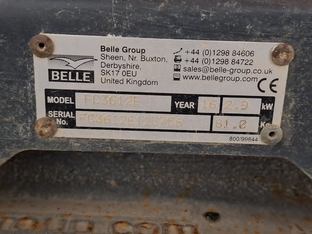 Trilplaat - 16kn - benzine altrad belle, pcx 12/36, bouwjaar 2016 - afbeelding 7 van  9