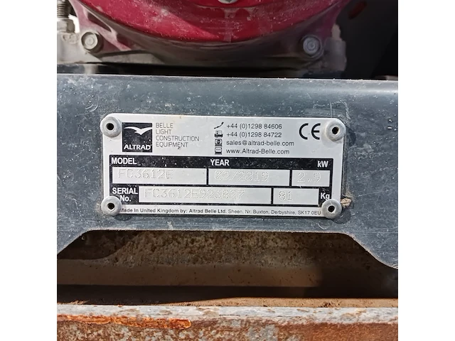 Trilplaat - 16kn - benzine altrad belle, pcx 12/36, bouwjaar 2018 - afbeelding 5 van  10