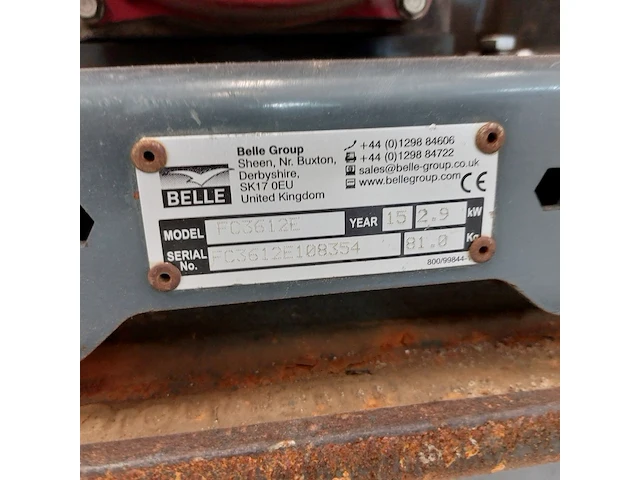 Trilplaat 16kn benzine altrad belle, pcx 12/36, bouwjaar 2015 - afbeelding 2 van  10