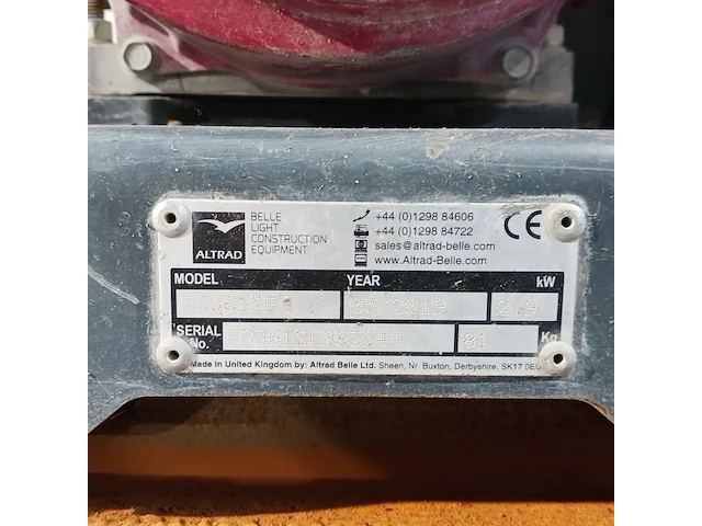 Trilplaat 16kn benzine altrad belle, pcx 12/36, bouwjaar 2019 - afbeelding 5 van  10