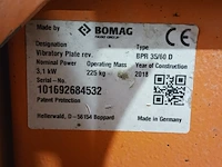 Trilplaat 35kn diesel bomag, bpr 35/60 d, 2018 - afbeelding 2 van  14