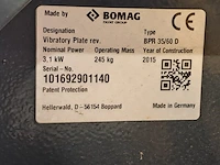 Trilplaat bomag, bpr 35/60 de, bouwjaar 2015 - afbeelding 6 van  14