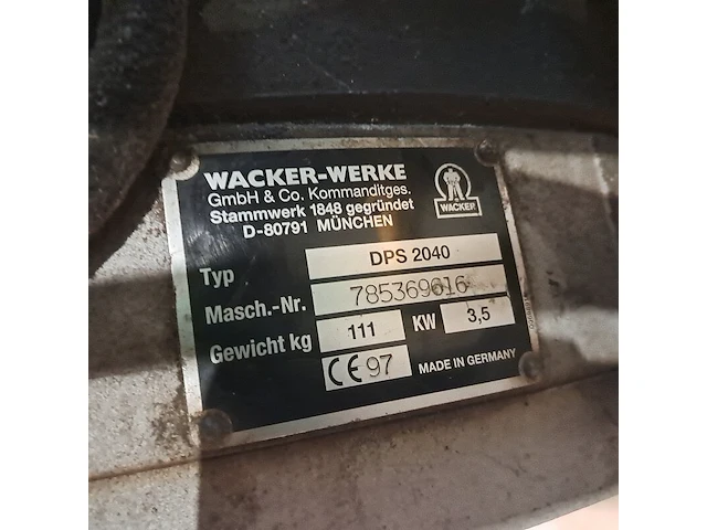 Trilplaat, wacker, dps 2040, 1997 - afbeelding 10 van  11