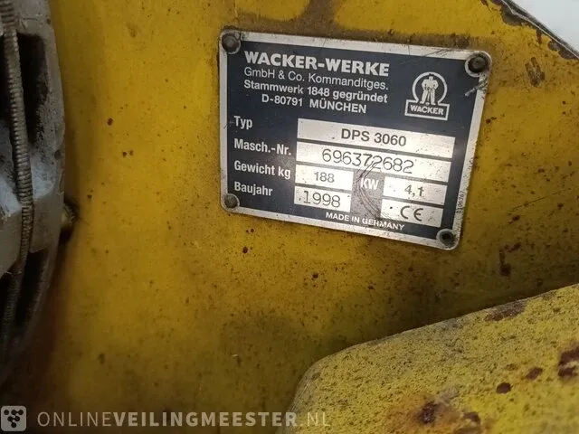Trilplaat wacker, dps 6030 | hatz, bouwjaar 1998 - afbeelding 8 van  11