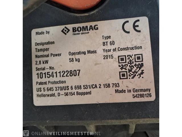 Trilstamper bomag, bt 60, bouwjaar 2015 - afbeelding 4 van  17