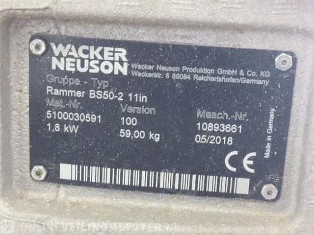 Trilstamper wacker neuson, bs50-2, 2018 - afbeelding 8 van  10