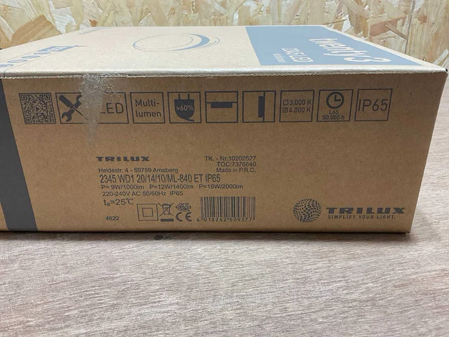Trilux twenty3 2345 armatuur led 19w met lichtsensor (10x) - afbeelding 3 van  12