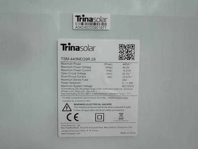 Trina - set van 8 zonnepanelen (440 wp) met 3.6k hybride omvormer en 6,5 kwh batterij - afbeelding 4 van  18