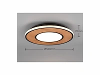 Trio deacon plafondlamp natuurlijk incl. 1x smd 37w dimbaar met schakelaar - afbeelding 2 van  2