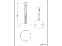 Trio leuchten baron 309800432 hanglamp metaal zwart mat - afbeelding 2 van  3