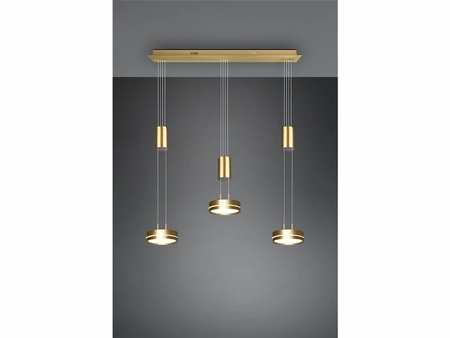 Trio leuchten led hanglamp 25w warm wit 3000k dimbaar rechthoek zwart aluminium - afbeelding 4 van  5