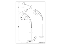 Trio lumina vloerlamp zwart ecxl. 3x e14 28w voetschakelaar verchroomd glas - afbeelding 3 van  4