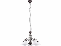 Trio rustica kroonluchter roestkleur excl. 5x e14 3,5w - plafondbevestiging - afbeelding 1 van  2