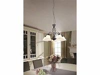 Trio rustica kroonluchter roestkleur excl. 5x e14 3,5w - plafondbevestiging - afbeelding 2 van  2