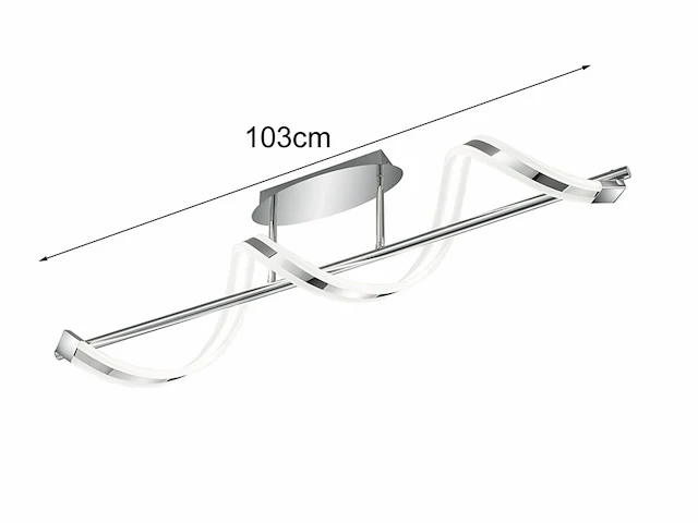 Trio sydney plafondlamp chroom incl. 1x smd 18 w extern dimbaar plafondbevestiging - afbeelding 2 van  3