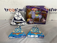 Triominos travel - reisspel + goliath triominos original - bordspel - strategiespel + unicorn academy - eenhoorn wildstar - met regenbooglicht, geluid en muziek, afneembaar hoofdstel en zadel - afbeelding 2 van  2
