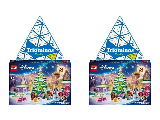 Triominos travel - reisspel + lego disney adventskalender 2024 - 43253 - afbeelding 1 van  2