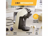 Tristar cm2301 3 in 1 koffiemachine1400w uitneembaar water reservoir creme - afbeelding 3 van  6